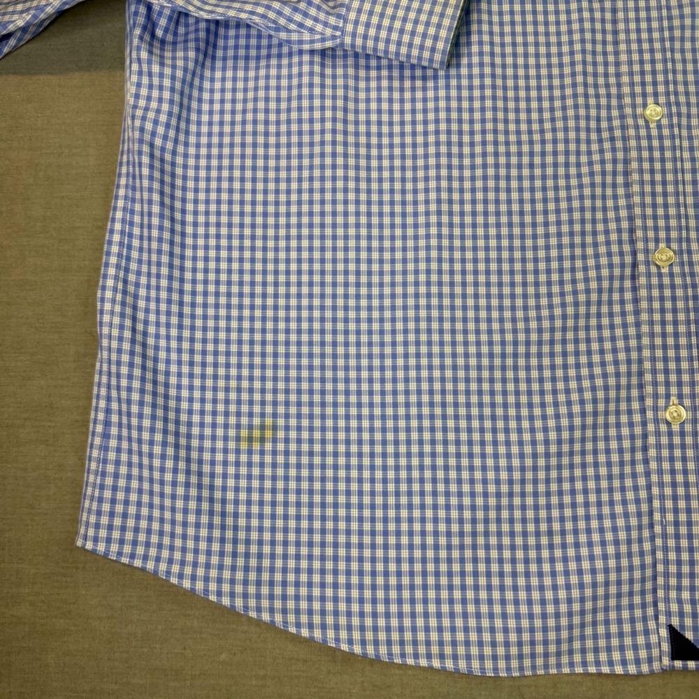 UNTUCKit Button Down Shirt Mens XXL Blue Gingham Good Relaxed Fit Wrinkle Free - Picture 5 of 9